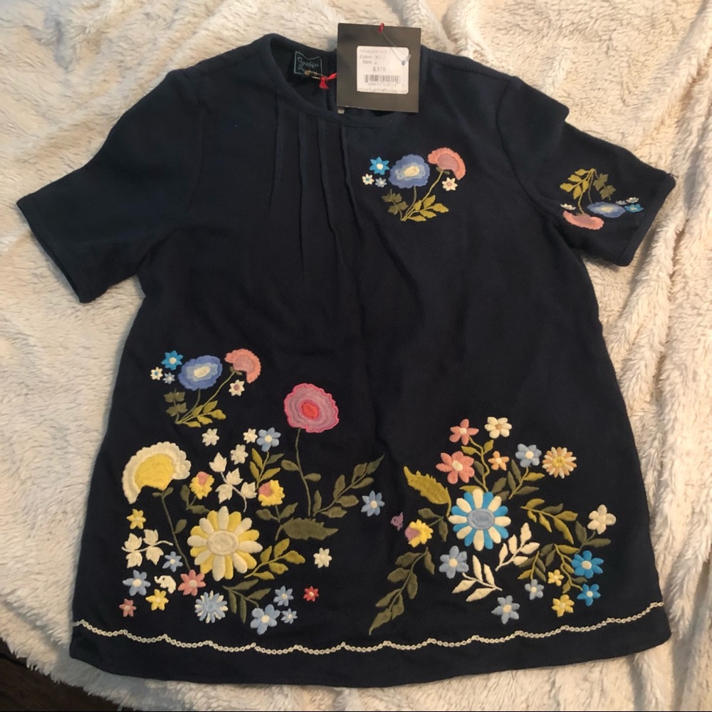 NWT Cynthia Rowley Embroidered Blouse